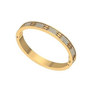 Liebe Armband Diamant gepflastert Gold Schmuck Platin Luxus Mode Silber Juwel Sterling Design brillant Armbänder Schönheit 3d print model - Mito3D