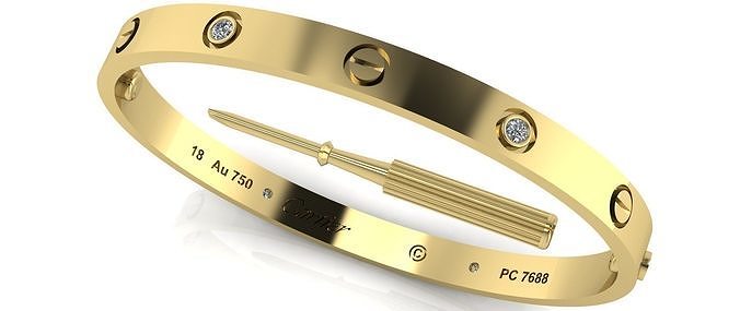 amar pulseira diamantes ouro joalheria jóia prata moda beleza platina imprimível pulseiras luxo famoso brilhando rl3dmodel clássico diamante Casamento 3D print model - Mito3D