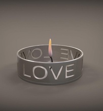 l'amour bougie titulaire soutien cœur valentin romance maison décor accueil impression romantique humain cardiovasculaire système cadeau 3d print model - Mito3D