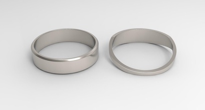 amor pareja anillo platino boda joyería joya moda oro imprimible corazón diseño aislado plata dedo grabado anillos 3d print model - Mito3D