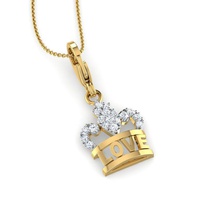 aşk crown charm kolye takı küpe gem mücevher yazdırılabilir sterling bilezik parmak kulak kuyumcu Gümüş elmas yüzük Safir engagem vintag nişan altın 3d print model - Mito3D