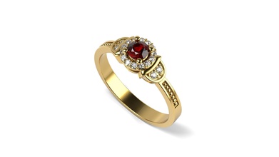 Liebe engagement Diamant-ring Schmuck gold cad bedruckbar ist engagem ring diamond Hochzeit Ringe 3d print model - Mito3D