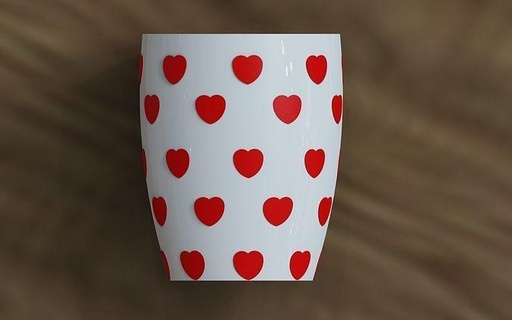 love flower pot vase plant valentine gift house decor 3d print model - Mito3D