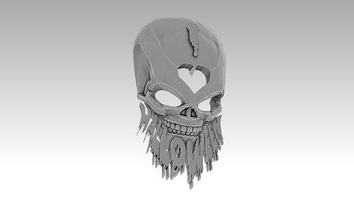 i amore halloween orrore zombie spaventoso morte cranio zucca tomba mostro morto lapide casa arredamento 3d print model - Mito3D