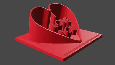 amor corazón símbolo san valentin diseño Cupido contemporáneo Arte esculturas 3d print model - Mito3D