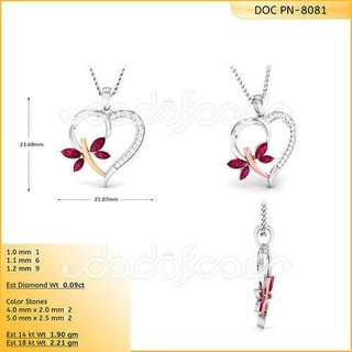 Aşk kalp kelebek kolye 3d model p8081 mücevher takı altın yazdırılabilir gümüş elmas yüzük yüzükler düğün nişan platin parlak sterlin beyaz moda 3d print model - Mito3D