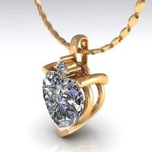 liebe herz diamant anhänger ring gold silber druckbar engagem schmuck engagement hochzeit mode schönheit saphir kleidung smaragd armreif solitär juwel ringe 3d print model - Mito3D