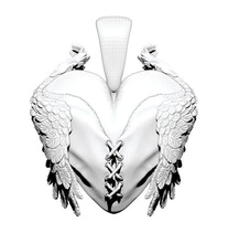 coeur d'amour ailes pendentif bijou bijoux l'amour cœur les l'ange symbole d'oiseaux os de l'homme luxe la saint-valentin cupidon corps chérubin passion chérubins l'impression santé l'anatomie pendentifs 3d print model - Mito3D