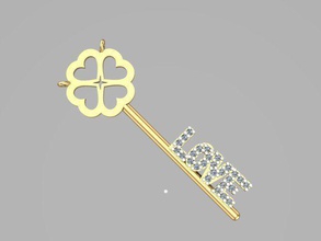 anahtar kolye seviyorum takı mücevher altın Gümüş platin elmas taş parlak gem yüzük küpe bilezik 3d print model - Mito3D