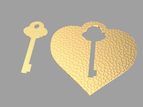 love keys jewelry pendant heart pendants 3d print model - Mito3D
