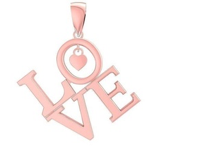 love letter pendant 3060 jewelry fashion accessories gold diamond woman women design pendants 3d print model - Mito3D