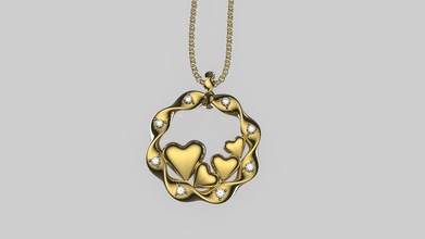 love pendant jewelry gold precious luxury gift jewel design brilliant printable medal various models pendants 3d print model - Mito3D