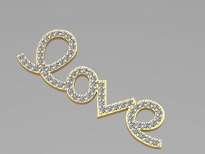 aşk kolye takı mücevher altın Gümüş platin elmas taş parlak gem yüzük küpe bilezik 3d print model - Mito3D