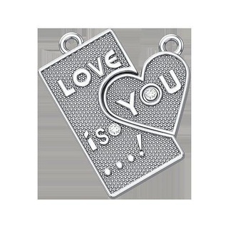 love puzzle pendant necklace gold silver heart day valentine jewellery namenecklace accessories jewelry necklaces 3d print model - Mito3D