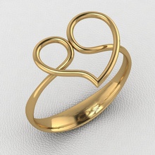 love ring gold 3dprint design jewelry rings 3d print model - Mito3D