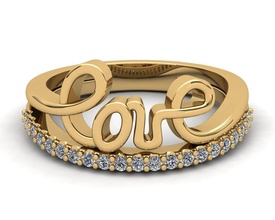 Liebe Ring Juwel Engagement Hochzeit Schmuck Diamant Silber engagem Gold Mode Sterling Weiß brillant Saphir Schönheit Ringe Ohrringe 3d print model - Mito3D
