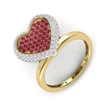 amar anel jóia gema Casamento noivado diamante jóias imprimível prata ouro joalheria roupa brilhante safira moda beleza esterlina diamantado argolas 3d print model - Mito3D