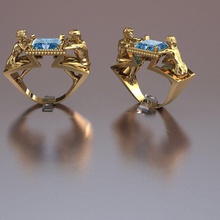 amore anello gioielli argento oro gemma uomo donna la sterlina emeraled di diamanti moda e bellezza gioiello anelli 3d print model - Mito3D