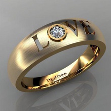 l'amour de l'anneau bijoux anneau mode bague en diamant d'argent les anneaux 3d print model - Mito3D
