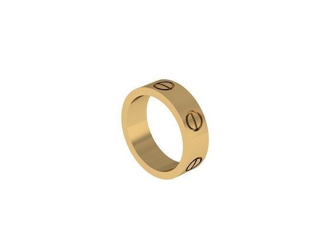 amor anillo 18 3mm Talla tornillo oro diseño joyería joya imprimible destornillador atornillar amando libro anillos 3D print model - Mito3D