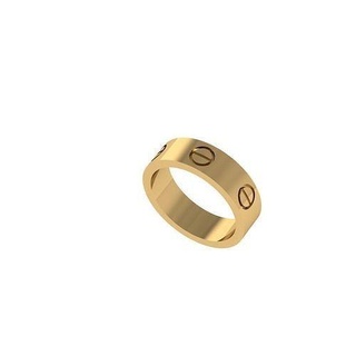 amar anel 18 5mm Tamanho parafuso Chave fenda ouro Projeto joalheria imprimível jóia amante chave argolas 3d print model - Mito3D