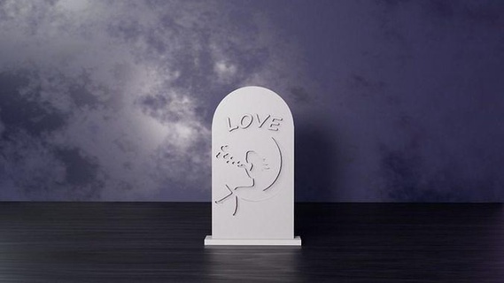 Aşk ayakta durmak sıra dekorasyon ev 3dprint stilize 3d baskı kalp kız dekor Sanat heykeller 3d print model - Mito3D