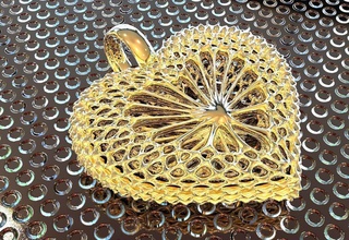 amore struttura ciondolo art gioielli per la matematica 3dprinting cuore artchallenge natale sfida di moda matematiche arte 3d print model - Mito3D