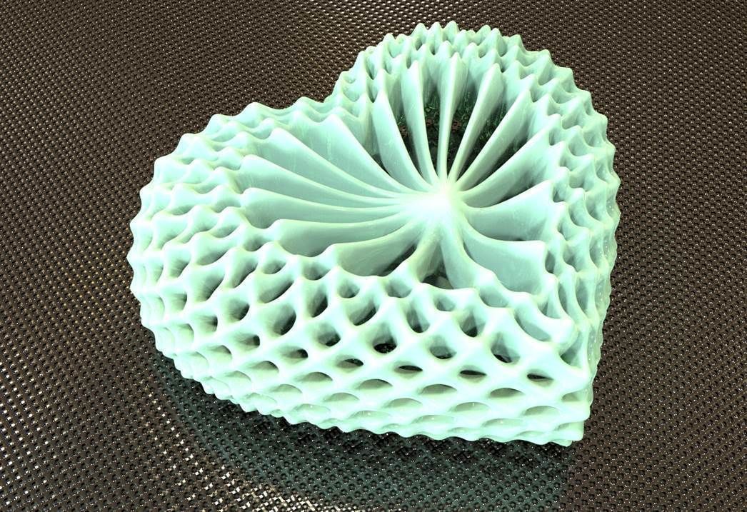 love structure shape art math 3dprinting heart artchallenge mathematical 3D print model - Mito3D