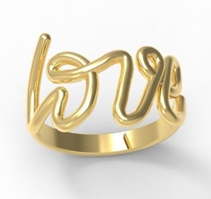 amor estilo anillo joya joyería oro plata imprimible brillante enganchar vestir compromiso platino Moda belleza diamante Boda libra esterlina 3d print model - Mito3D