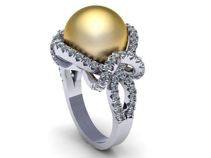 love twice pear diamond ring jewel engagement wedding jewellery diamond ring silver jewelry gold engagem fashion sterling pendant necklace beauty earrings pendants rings  3d print model - Mito3D