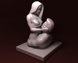 el amor de los jóvenes art par abrazo beso novia novio mantenga la pasión esculpir escultura presente regalo carácter humanos mujer día san valentín impresión las esculturas 3d print model - Mito3D