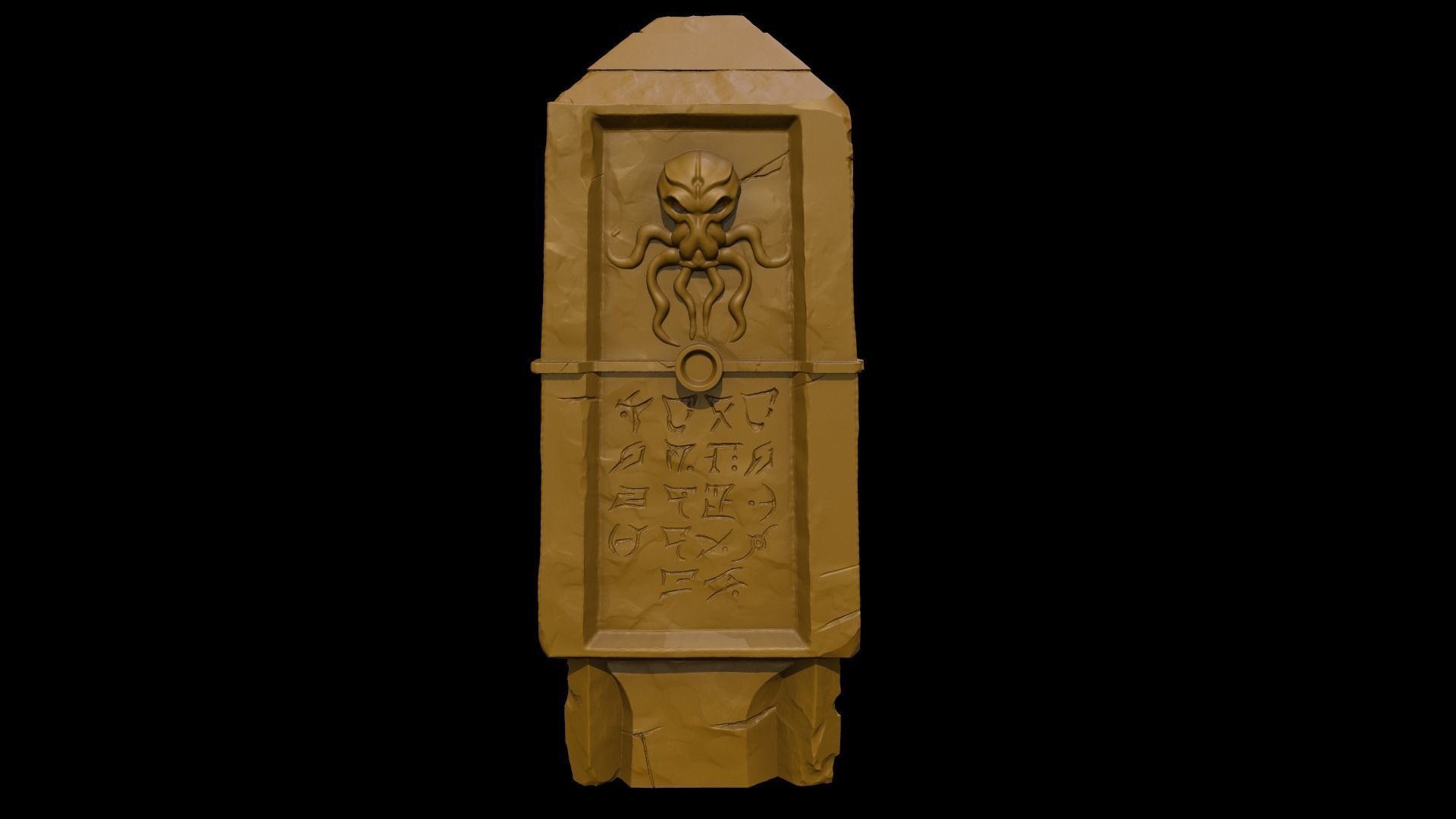 lovecraftian monolith lovecraft cthulhu monster evil summon environment monument games toys board 3D print model - Mito3D