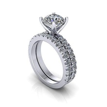 Liebe Hochzeit Ring Juwel Engagement Schmuck Diamant Silber Gold engagem Mode Sterling Anhänger Halskette Schönheit Ohrringe Ringe 3d print model - Mito3D