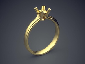 lovely dainty engagement ring jewelry gold jewel jewellery rings wedding diamond brilliant cad gem platinum printable silver detail design 3d print model - Mito3D
