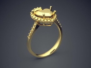 bella a forma di cuore anello gioielli oro gioiello anelli matrimonio fidanzamento diamante brillante cad gemma disco platino stampabile argento dettaglio il design 3d print model - Mito3D