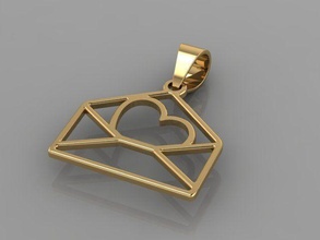 lovely message pendant acessorios fashion 3d jewellery designer golddesigner jewellerydesigner gem simple knecklace trending model set braceletlock love valentine heart jewelry pendants 3d print model - Mito3D