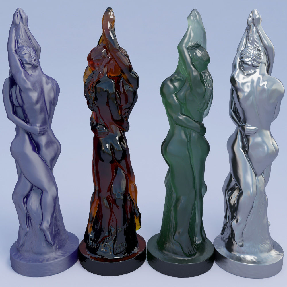amante vela amantes velas 3d modelos amor enamorado romántico pareja arte esculturas 3D print model - Mito3D