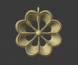 lover daisy flower necklace pendant 6 love hearth fashion nature 3dprint site component jewelry pendants 3d print model - Mito3D