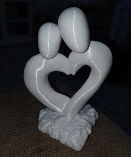 amantes estátua pedra amar mínimo estilizado fracasso enfeite casa decoração escultura liquidificador casal mármore cabeça coração arte esculturas 3d print model - Mito3D