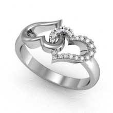 liebevolle Herz-ring Schmuck engagment Herz Hochzeit ring gold Liebe sweetheart valentine weddingring Geschenk Juwel bedruckbar ist romantisch Ringe 3d print model - Mito3D