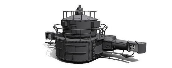 low angle yönetmen 10m telemetre ölçek 1 200 araç makine askeri silah gemi yamato musashi i̇kinci dünya savaşı bağlantılar ijn savaş gemisi japonya kure minyatürler silahlar hobi kendin yap 3d print model - Mito3D