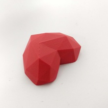 low poly cuore cioccolato muffa amore stampabile 3dprinted poli romanza vuoto formando rosso simbolo forma design geometrico stampa passatempo fai 3d print model - Mito3D