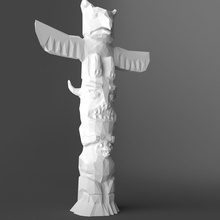 low-poly totem art imprimable low poly sculpure gameready sculptures 3d print model - Mito3D
