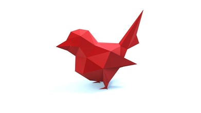 low poly uccello art origami bird 3d lowpoly geometrica la scultura poli figurina poligono poligonale sparrow poco treesparrow astratto sculture 3d print model - Mito3D