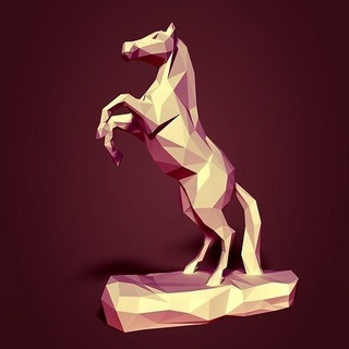 low poly horse statue ready 3d printing animal stand sculpture sculpt figurine origami style art flat design cartoon print polygon polygonal lowpoly rear sculptures 3d print model - Mito3D