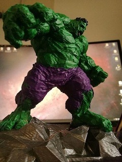 niedrig poly Hulk Charakter Rächer Marvel Comics Comic Kunst Superheld Skulpturen Spielzeuge Held Miniaturen Spiele Figuren Spider mathematisch 3d print model - Mito3D