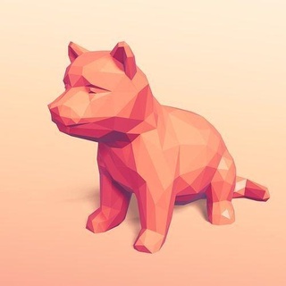 low poly puppy statue -- ready 3d printing animal cartoon art style figurine abstract lowpoly print geometric origami polygon paper dog baby sculpture modern sculptures 3d print model - Mito3D