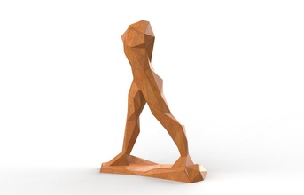 poli escultura arte caminhando morto personagem saldo homem corpo atleta humano 3dprint ilustração estátua esculturas 3d print model - Mito3D