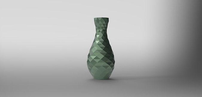 faible poly vase géométrique 3d impression stratagème bijoux intérieur conception maison décor 3d print model - Mito3D