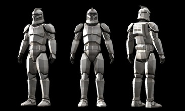 poligono stella guerre clonetrooper lowpoly basso guerre stellari clone figura scifi arte fan art 3dprint 3dprinting scultura sculture 3d print model - Mito3D